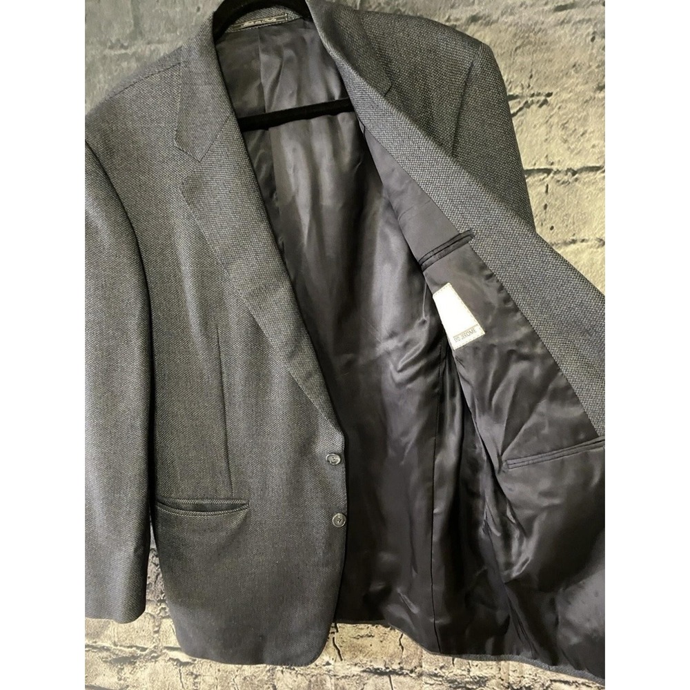 Syd Jerome Blazer‎ Mens 42R Gray Blue Wool Made in Italy Zegna Cloth Sport Coat - Picture 13 of 16
